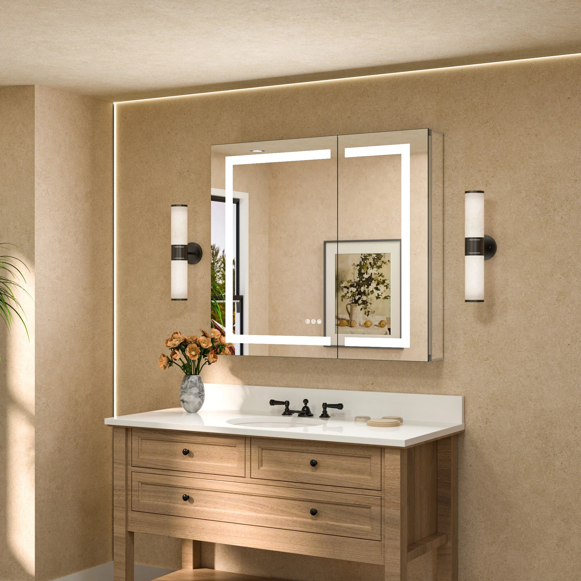 Dual-Lit LED Medicine Cabinet