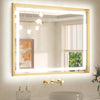 Metal Framed Front & Back LED Mirror, Anti-Fog & Dimmable Touch Controls