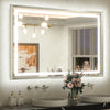 Metal Framed Front & Back LED Mirror, Anti-Fog & Dimmable Touch Controls