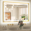 Metal Framed Front & Back LED Mirror, Anti-Fog & Dimmable Touch Controls
