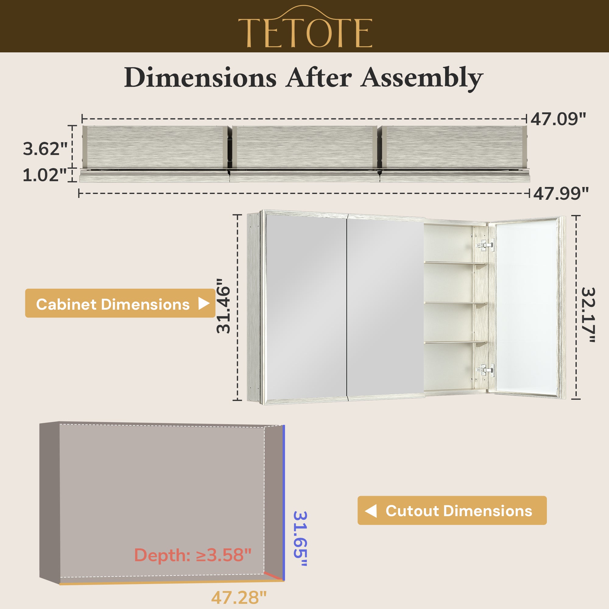 |32x48|Brushed Nickel