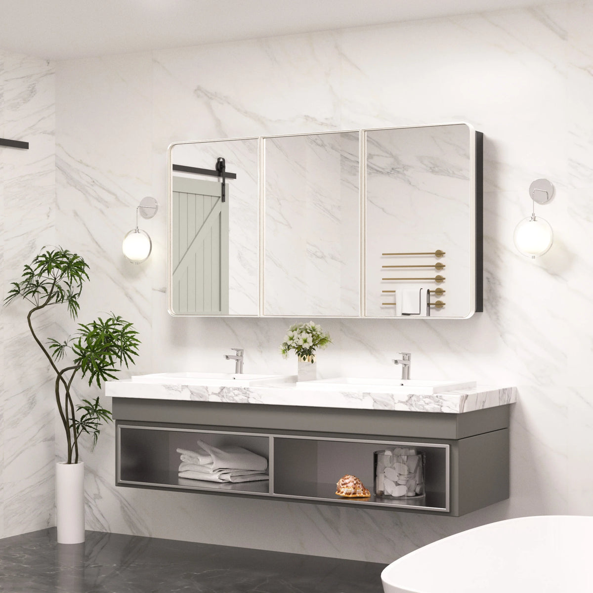 |60x32|Brushed Nickel