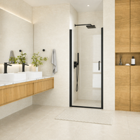 Tetote Frameless Pivot Shower Door – SGCC Tempered Glass, Reversible Mount, Nano-Coating