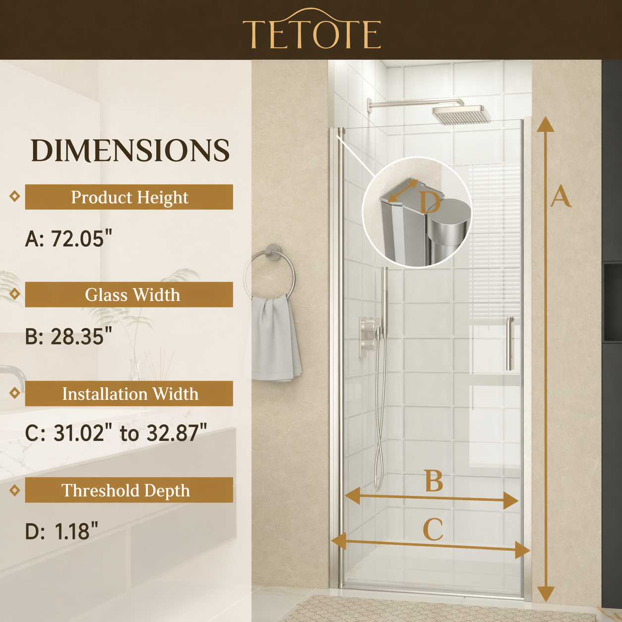 |32x72|Brushed Nickel