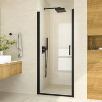 Tetote Frameless Pivot Shower Door – SGCC Tempered Glass, Reversible Mount, Nano-Coating