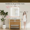 |36x28 inch LED bathroom mirror dimensions, perfect for standard bathroom setup, fits single or double sink vanities