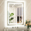 Metal Framed Front & Back LED Mirror, Anti-Fog & Dimmable Touch Controls