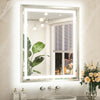 Metal Framed Front & Back LED Mirror, Anti-Fog & Dimmable Touch Controls