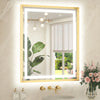 Metal Framed Front & Back LED Mirror, Anti-Fog & Dimmable Touch Controls