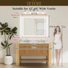 |36x42 inch LED bathroom mirror dimensions, perfect for standard bathroom setup, fits single or double sink vanities
