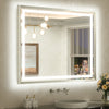 Metal Framed Front & Back LED Mirror, Anti-Fog & Dimmable Touch Controls