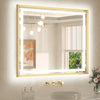 Metal Framed Front & Back LED Mirror, Anti-Fog & Dimmable Touch Controls