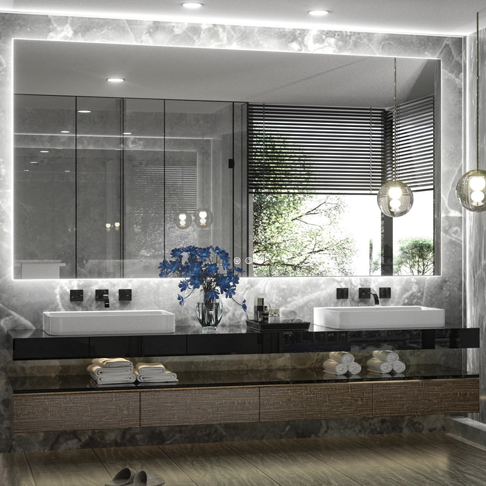 TETOTE frameless backlit electric bathroom mirror