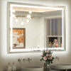 Metal Framed Front & Back LED Mirror, Anti-Fog & Dimmable Touch Controls