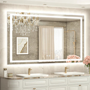 LED Bathroom Mirror Frontlit and Backlit