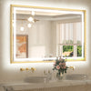 Metal Framed Front & Back LED Mirror, Anti-Fog & Dimmable Touch Controls