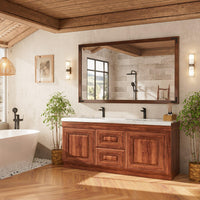 Farmhouse Wood Framed Bathroom Mirrors