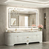 |36x60 inch LED bathroom mirror, backlit and front lit vanity light with anti-fog defogger, dimmable brightness, and 3 color temperatures.