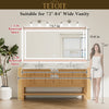 |36x72 inch LED bathroom mirror dimensions, designed for large bathrooms, double vanities, and luxury lighting coverage