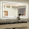 Metal Framed Front & Back LED Mirror, Anti-Fog & Dimmable Touch Controls