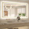 Metal Framed Front & Back LED Mirror, Anti-Fog & Dimmable Touch Controls
