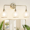 Modern Bathroom Light Fixtures Light Vanity Lights 1-4 Light Options | Black, Gold & Nickel Finish with Clear Glass Shades