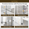 TETOTE Medicine Cabinet Bathroom LED Mirror 3 Colors Stepless Dimming Anti-Fog Memory Funtion Surface Wall Mounted Medicine Cabinets