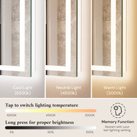 LED Bathroom Mirror Frontlit and Backlit