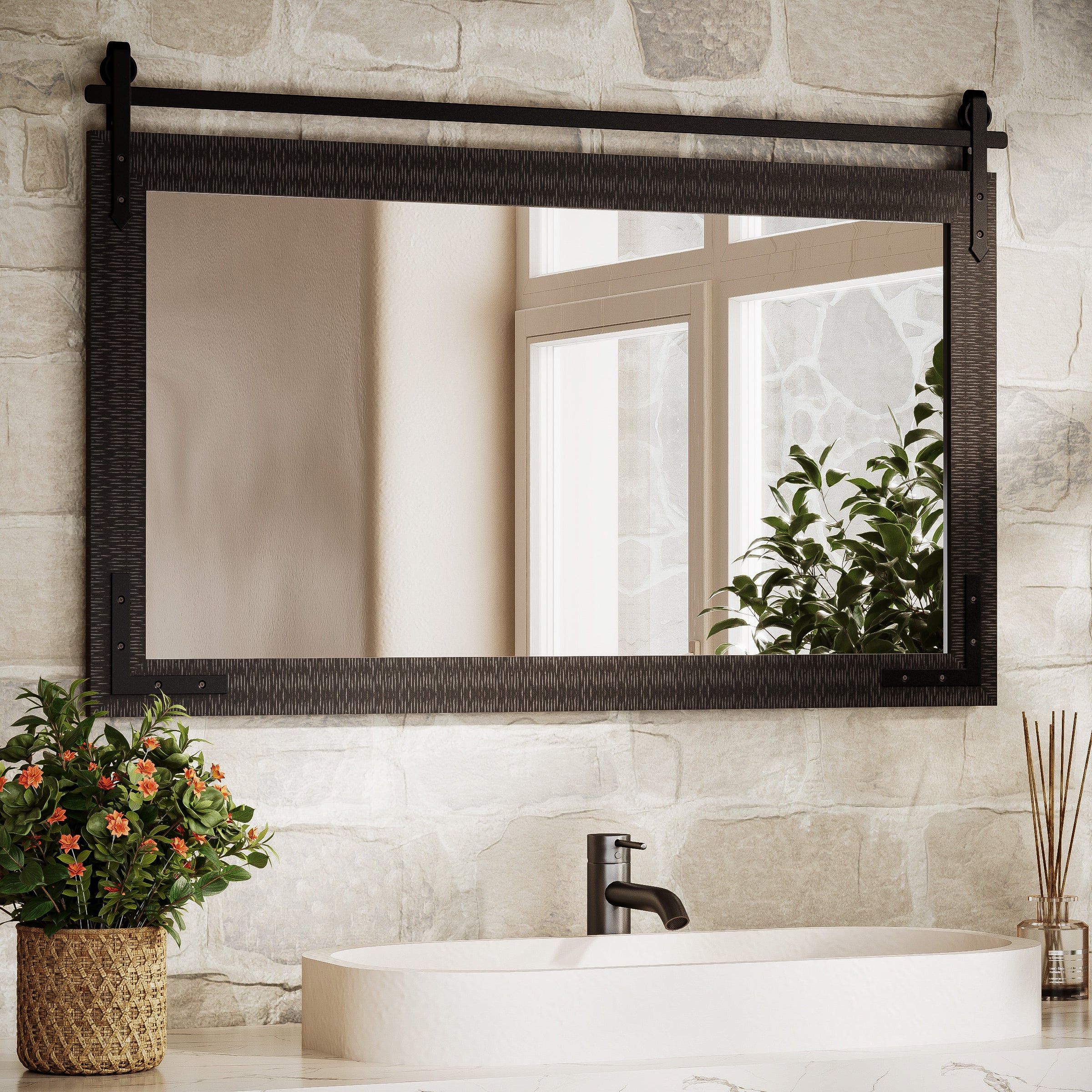 Farmhouse Barn Door Mirror