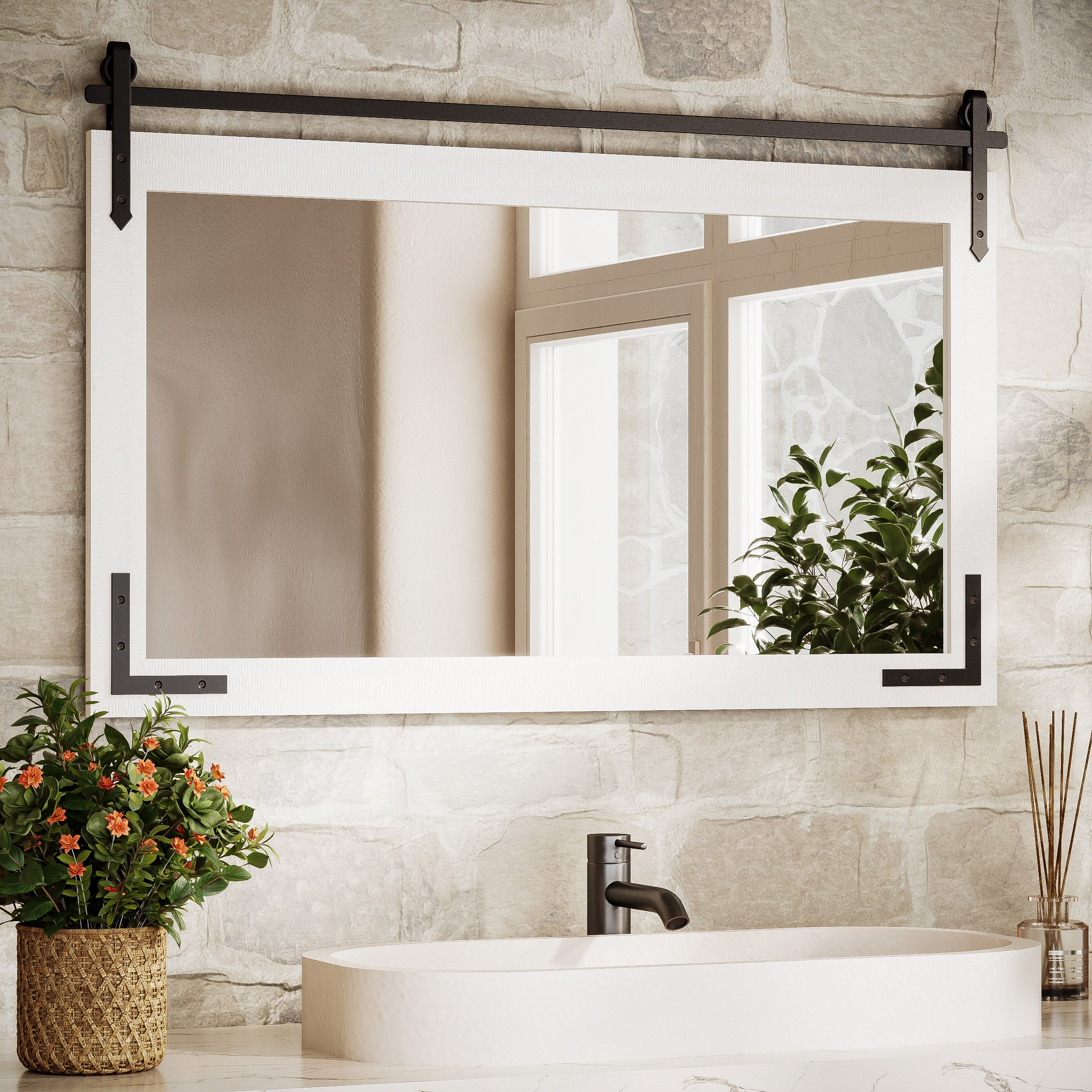Farmhouse Barn Door Mirror