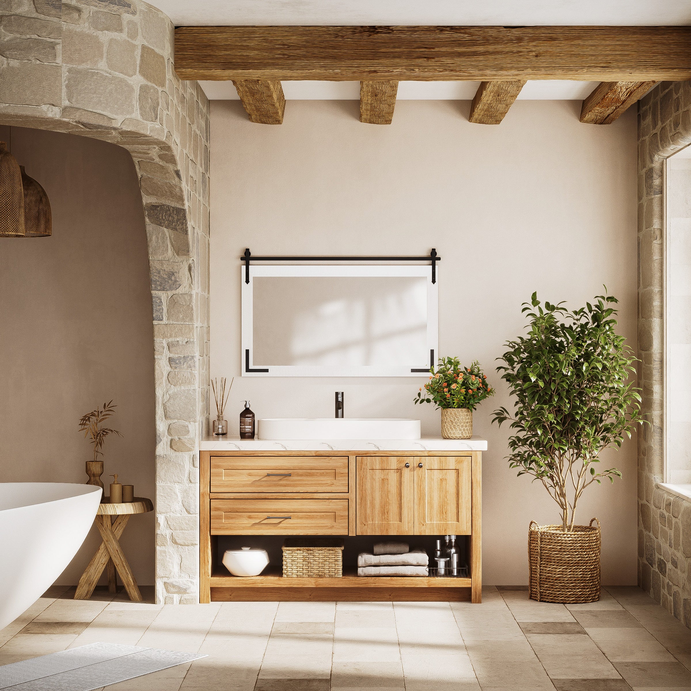 Farmhouse Barn Door Mirror