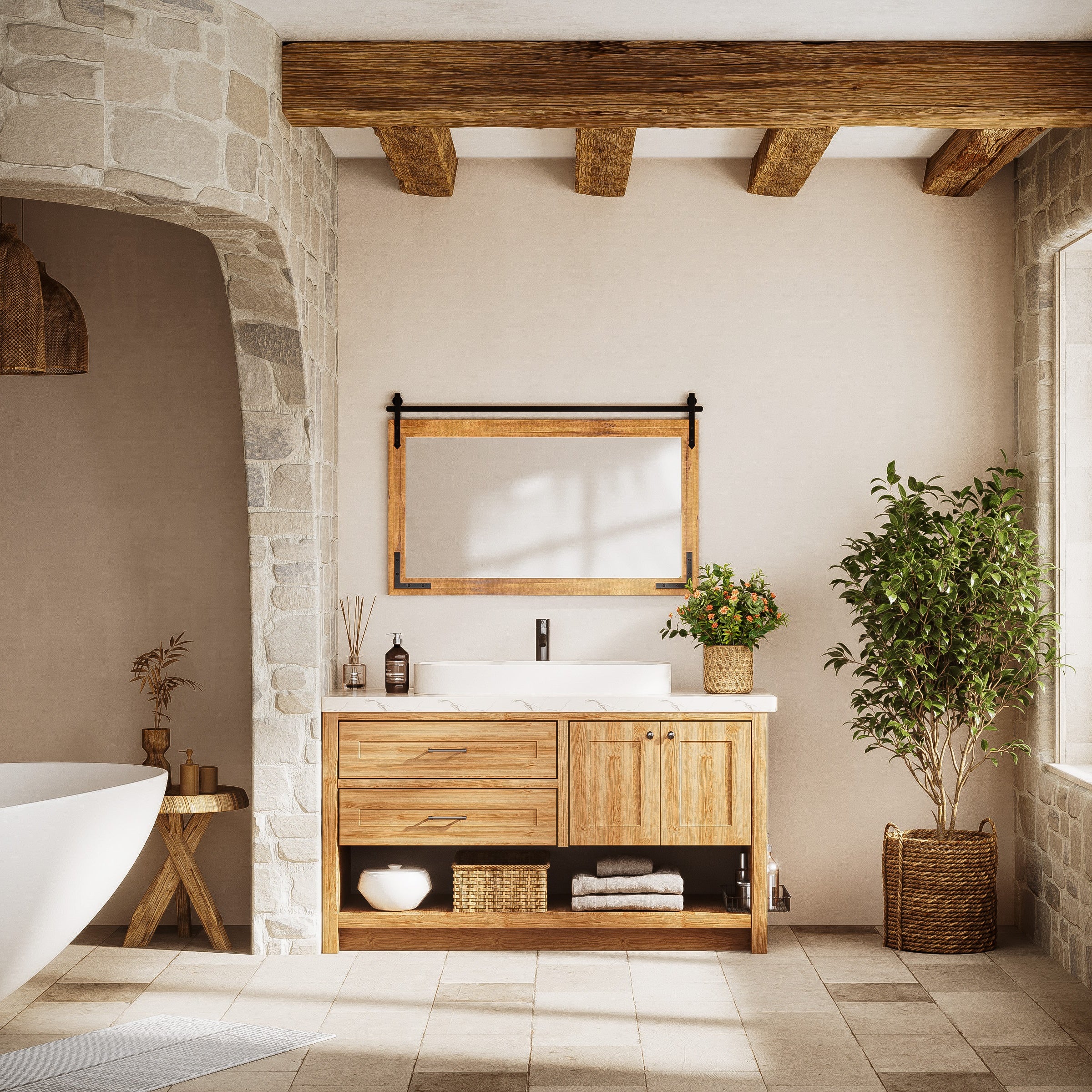 Farmhouse Barn Door Mirror