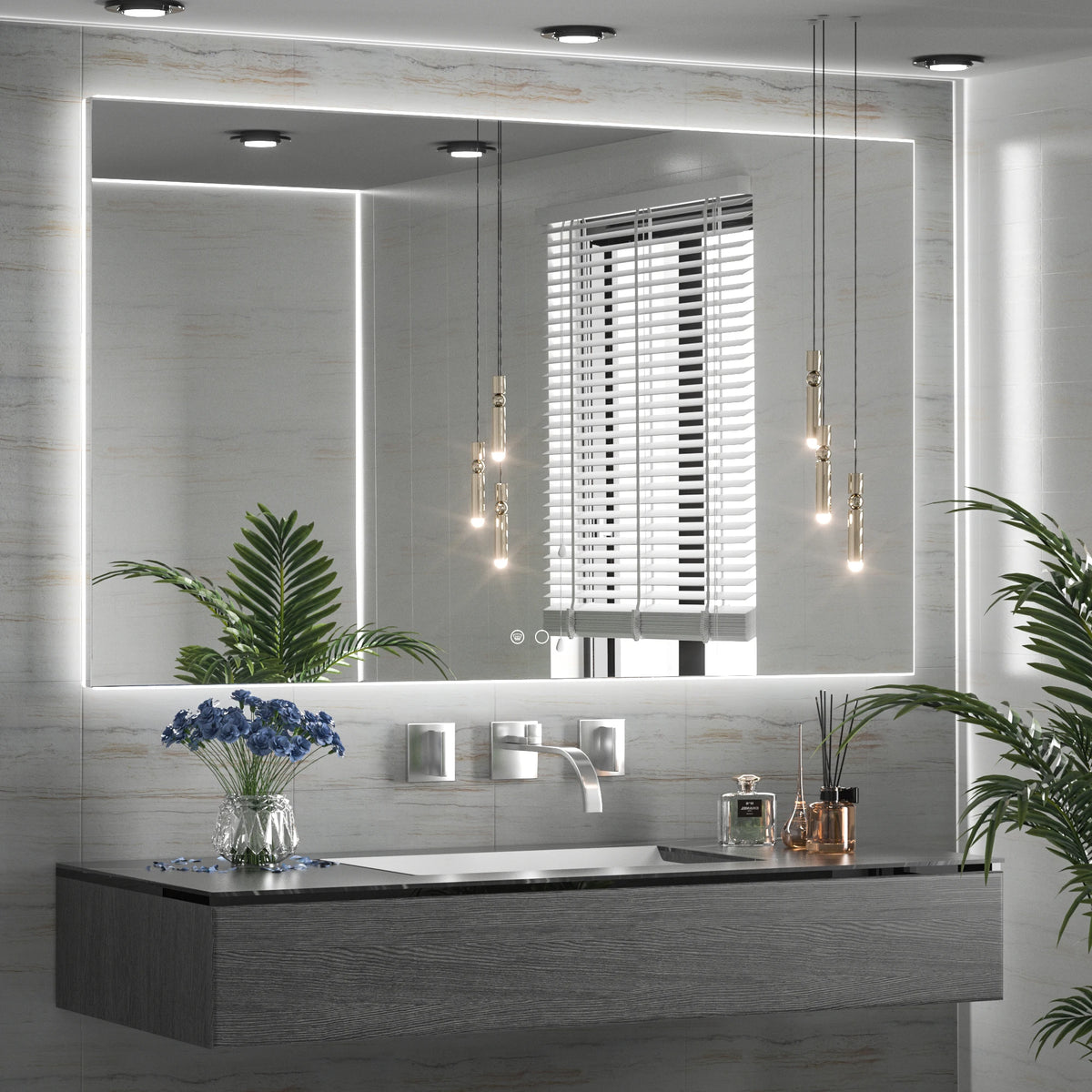 Backlit Bathroom Mirror, 60x40