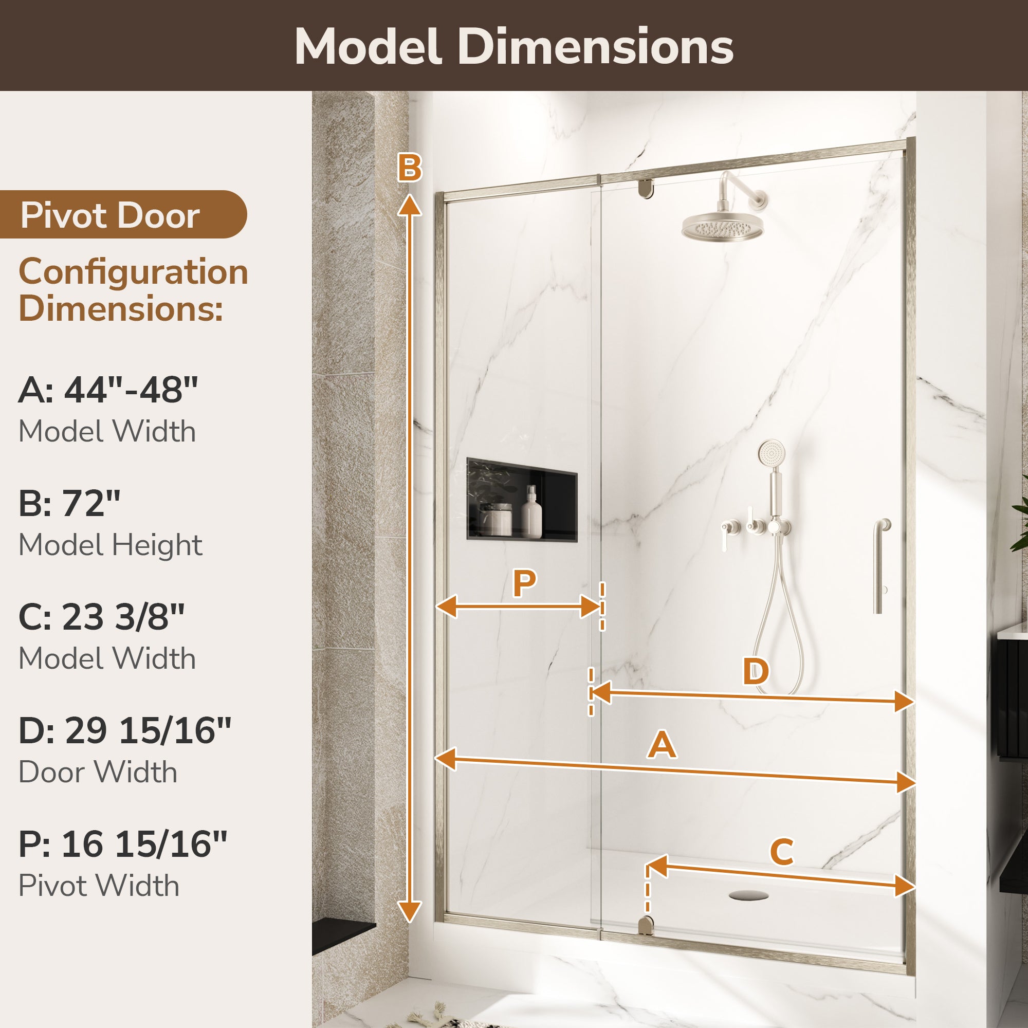 |44-48x72|Brushed Nickel