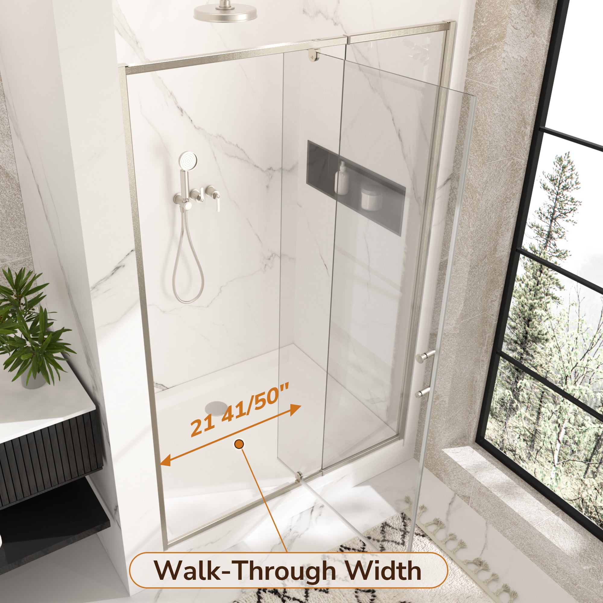 |44-48x72|Brushed Nickel