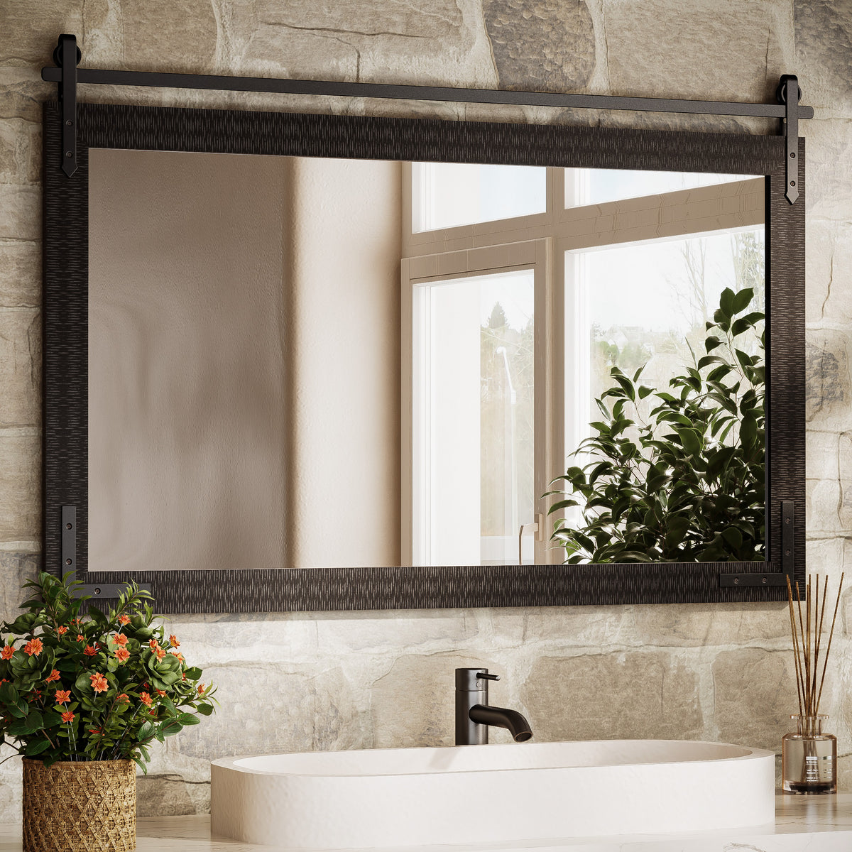 Farmhouse Barn Door Mirror