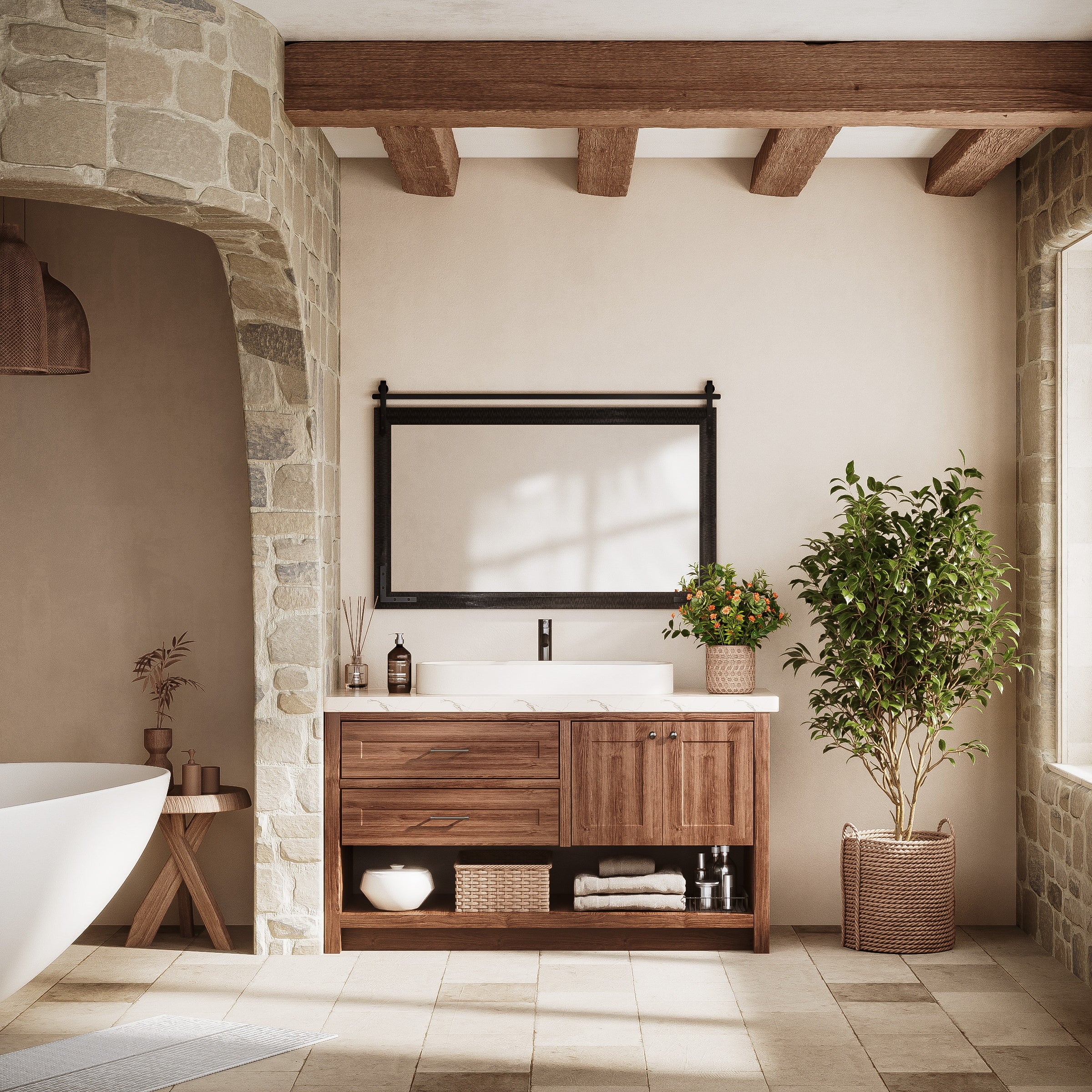 Farmhouse Barn Door Mirror