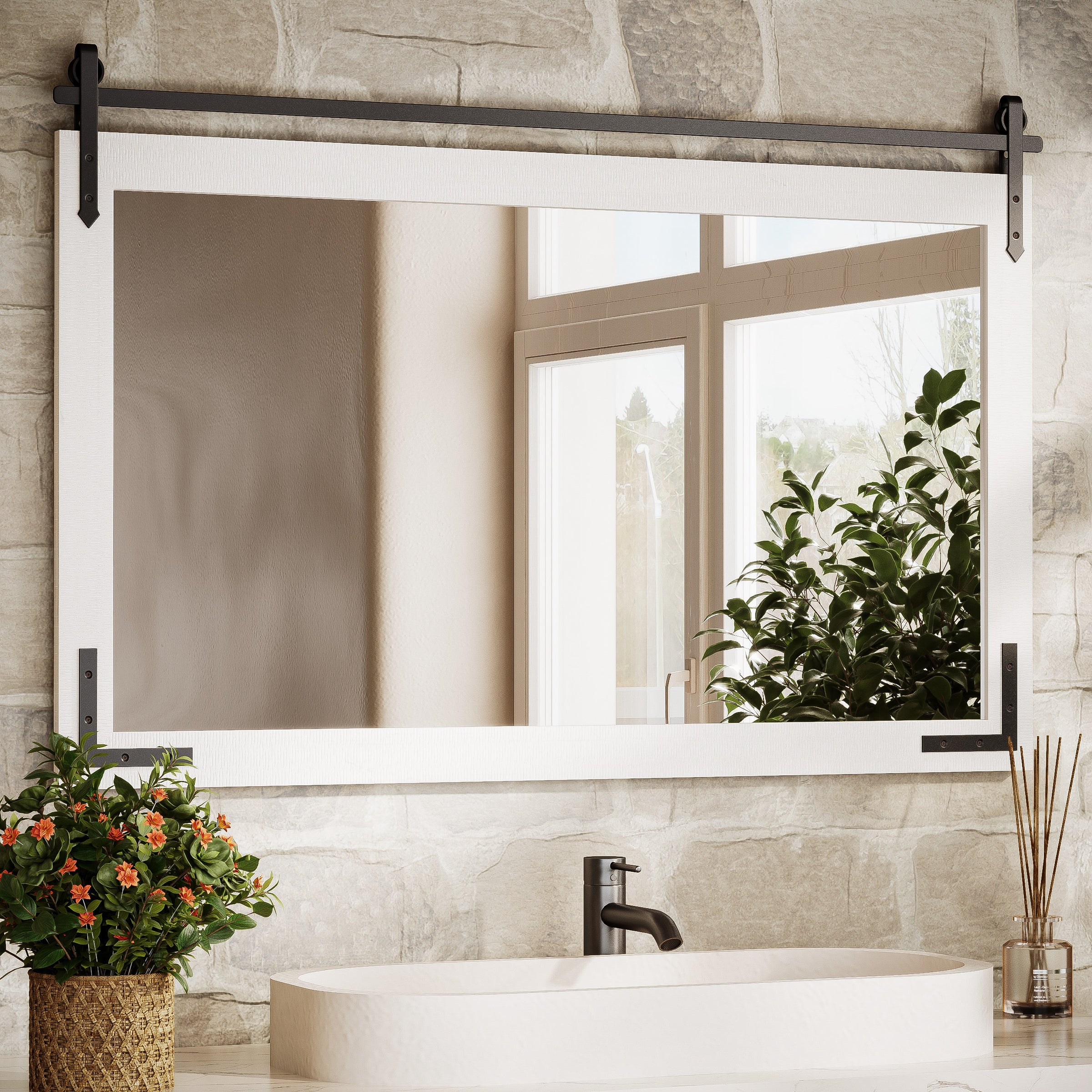 Farmhouse Barn Door Mirror