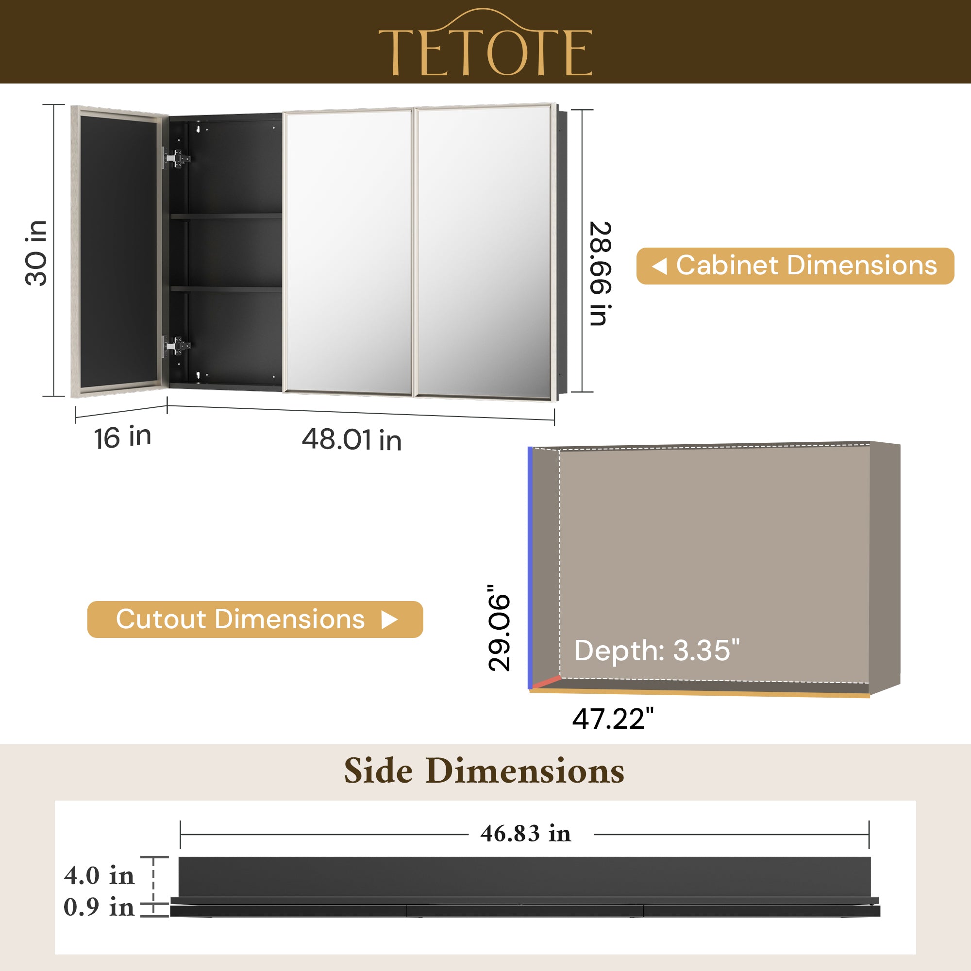 |48x30|Brushed Nickel