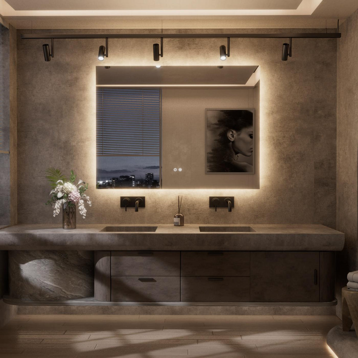 Backlit Bathroom Mirror