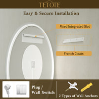 Oval Backlit LED Bathroom Mirror