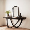 TETOTE Arched Mirror for Vanity Square Corner Bathroom Mirror