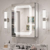 TETOTE Medicine Cabinet Bathroom LED Mirror 3 Colors Stepless Dimming Anti-Fog Memory Funtion Surface Wall Mounted Medicine Cabinets