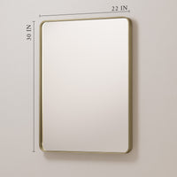 TETOTE Rectangular Metal Framed Mirror