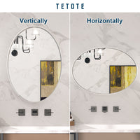 TETOTE オーバルバスルームミラー ウォールミラー