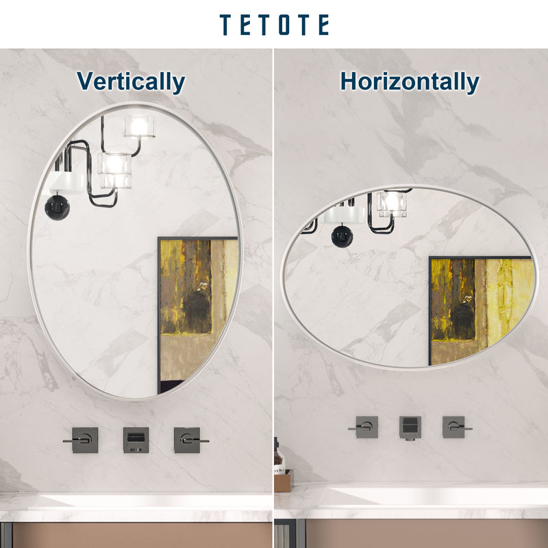 TETOTE オーバルバスルームミラー ウォールミラー