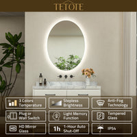 Oval Backlit LED Bathroom Mirror