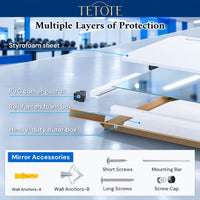 Tempered Glass Gym Wall Mirror - Frameless