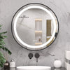 TETOTE Round 3-Color Metal Frame Frontlit LED Mirror Cabinet With Lights