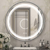 TETOTE Round 3-Color Frontlit LED Bathroom Mirror